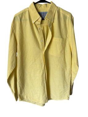 Saddlebred Canary Yellow Cotton Buttoned Down Shirt